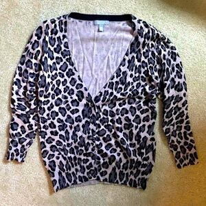 Delia’s Leopard Print Cardigan 3/4 sleeve